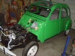 Perfectly restored Vert Bamboo 2CV6