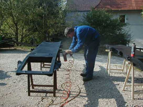 Undercoat is applied