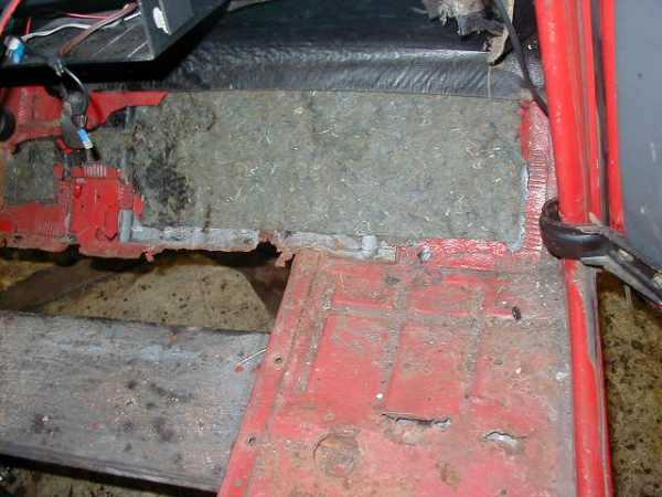 Rusted floor panel