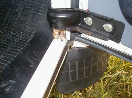 Picture 2 Beginning rust on the A pole