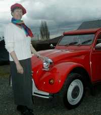 Destia from Vashon Island, WA with her 2CV